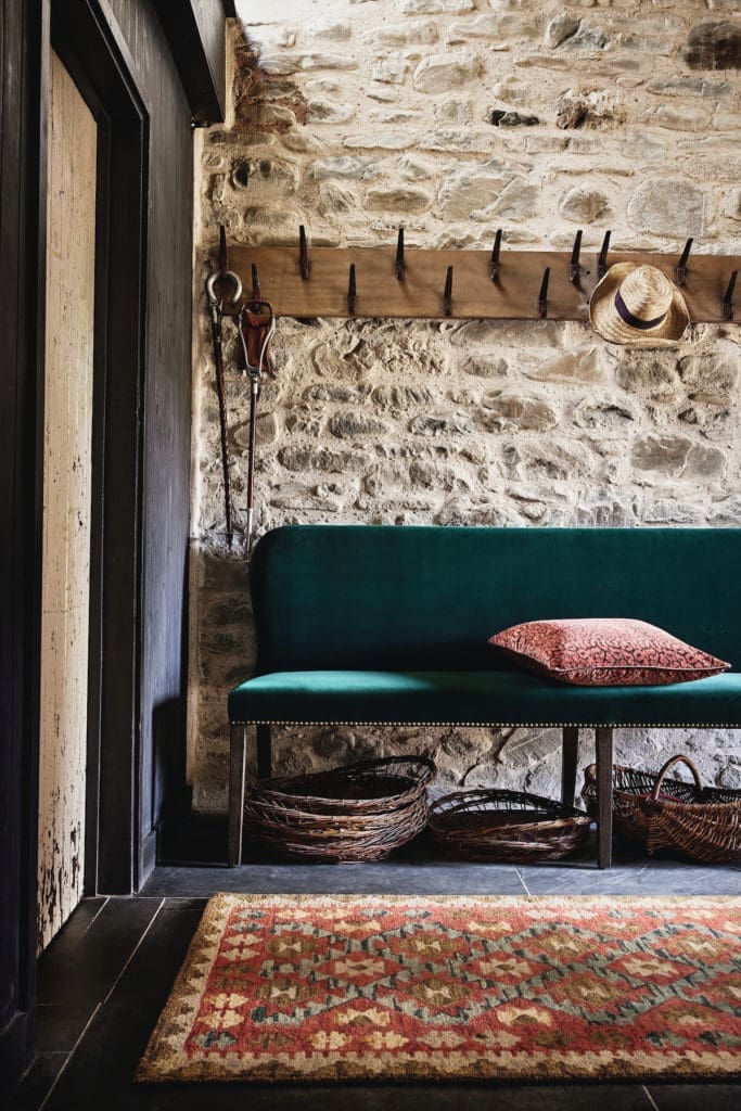 Stafford velvet dining bench, $1,995