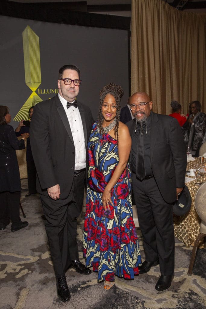 Sanford L. Dow, honorees the Reverands Juanita & Rudy Rasmus at the Rothko Chapel 50th anniversary celebration. (Photo by Jenny Antill Clifton)