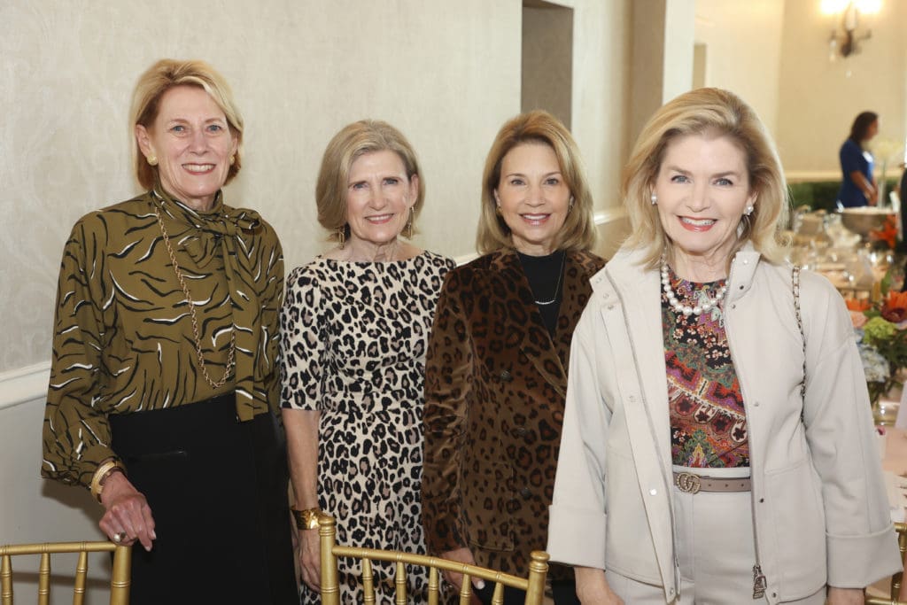 Ginger Lawhon, Andrea Carrington, Jeanie Huffman, and LuJo Churchill the Desert Rose Fashion Show and Luncheon at River Crest Country Club on November 10, 2021. (Photo by/Ellman Photography)