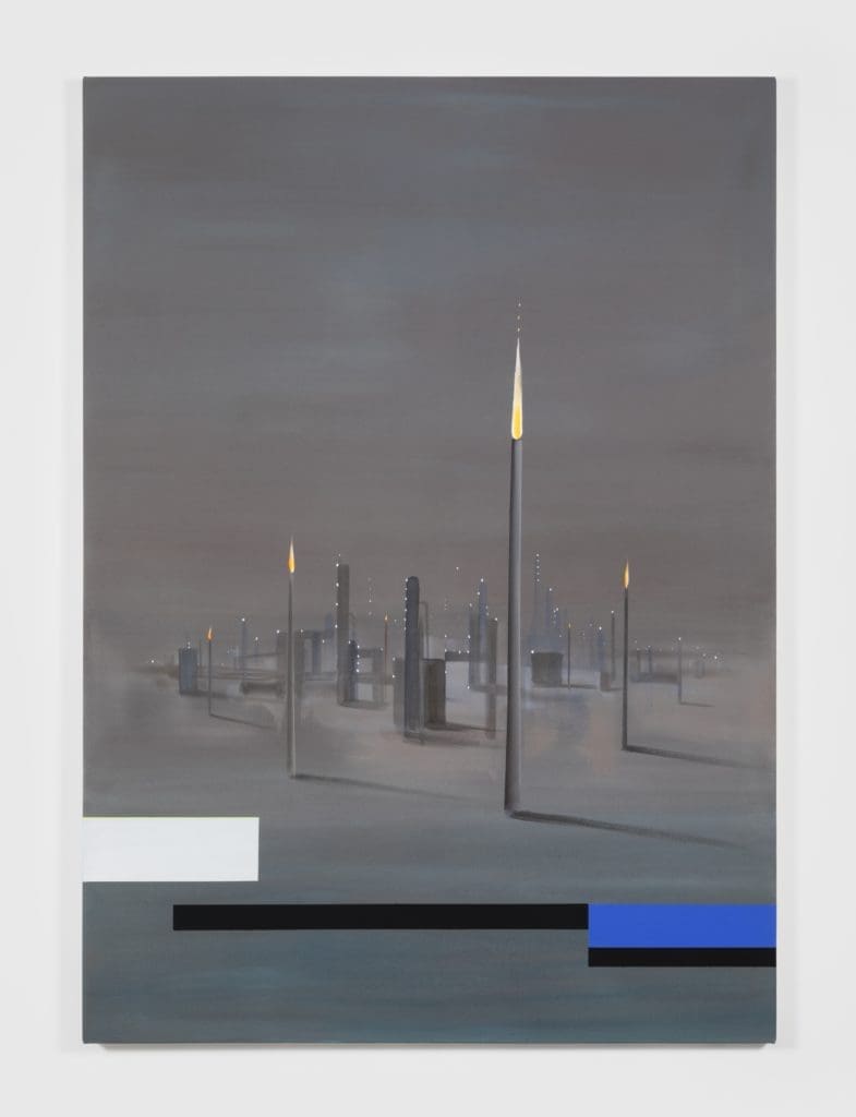 Wanda Koop's "Breaking News (Road to Marfa)," 2020, at Night Galley (Photo by Dawn Blackman)