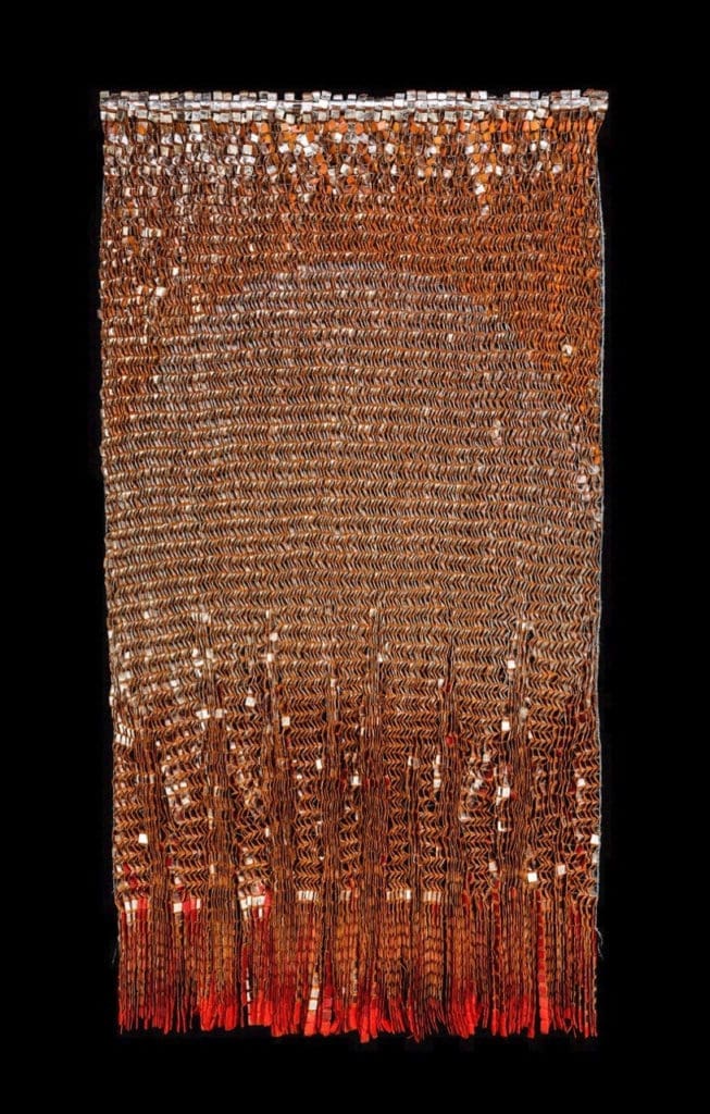 Olga de Amaral’s "Semiluna," 2015, at Sicardi l Ayers l Bacino