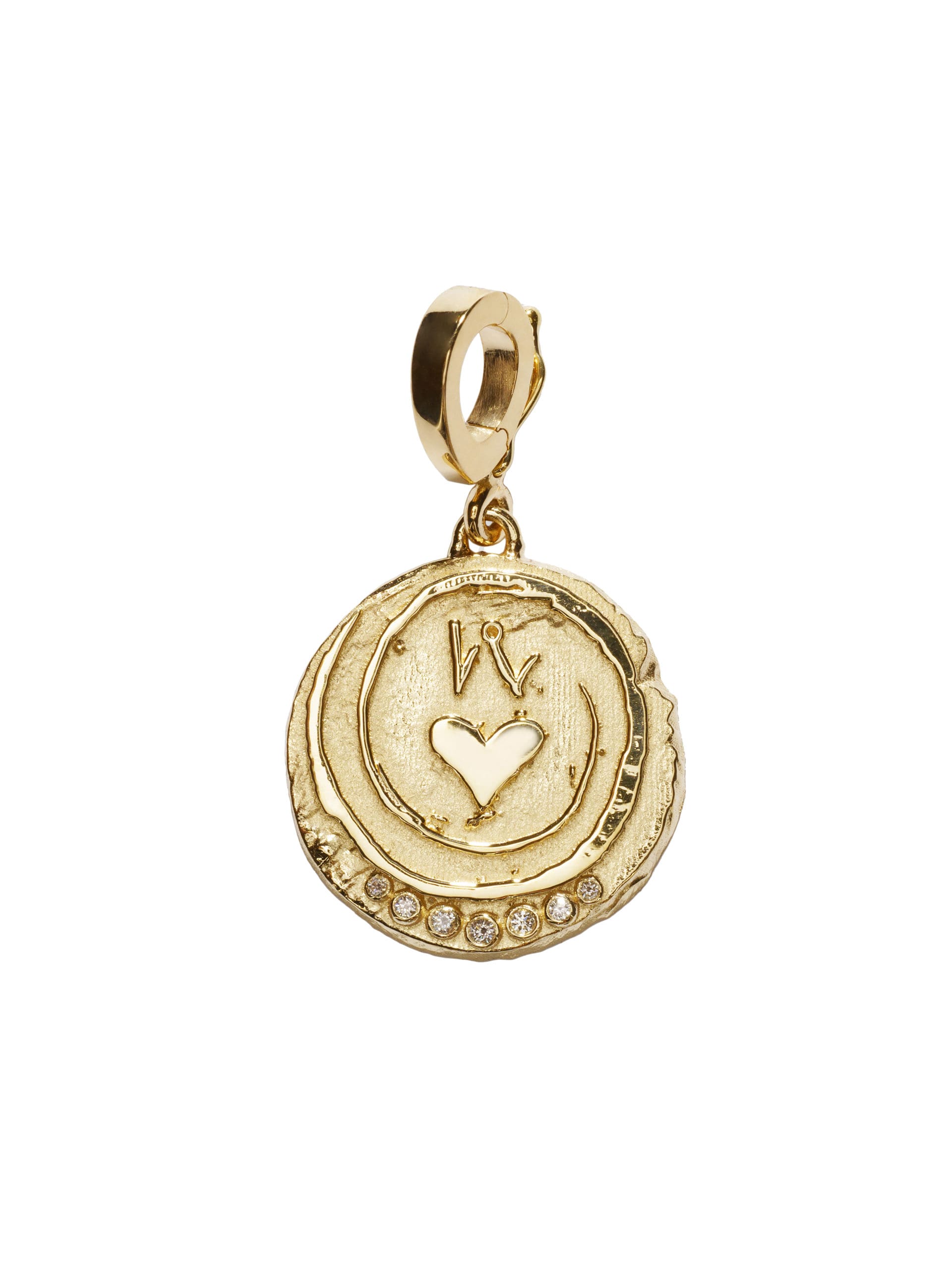 Azlee Fertility Luck Talisman Yellow Gold Coin Charm
