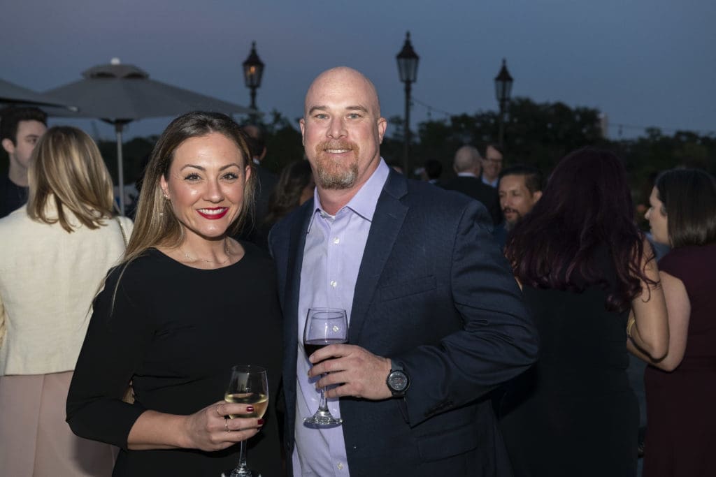 Amanda Lostak, Wes Cegelski at the Scenic Houston annual dinner.