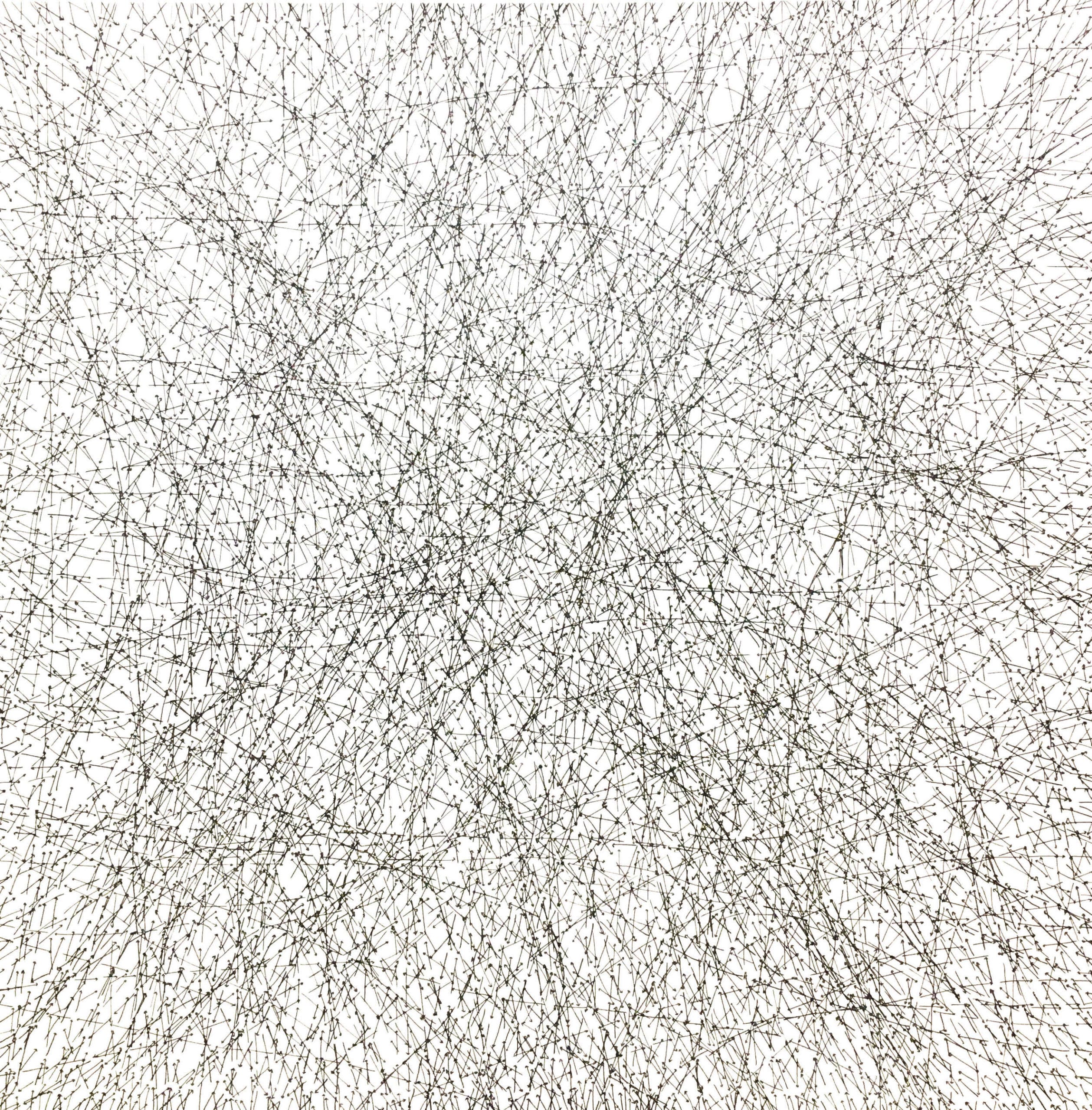 Italian talent Andrea Bianconi's ink on canvas, "Prisoner of Love," 2019, Lot 11 in the Rothko Chapel Benefit Auction