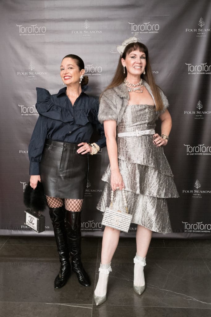 Maria Bassa, Beth Muecke attend the opening of Toro Toro at the Four Seasons Hotel Houston. (Photo by Daniel Ortiz)