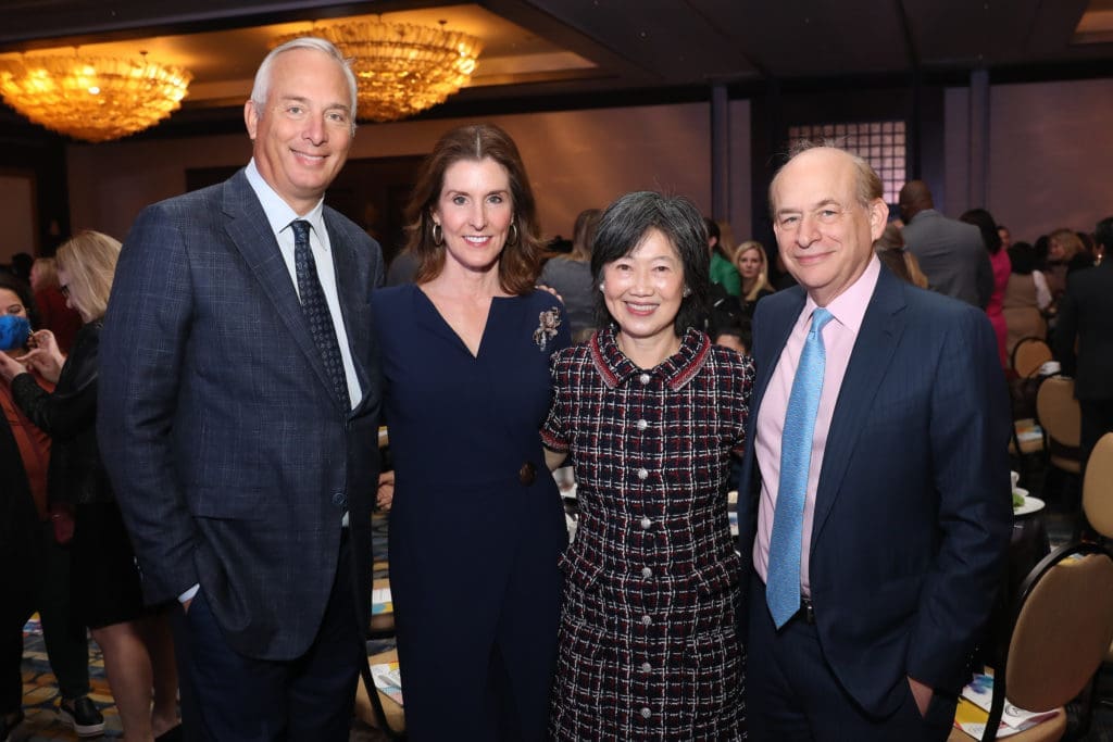 Bobby & Phoebe Tudor, Anne Chao, David Leebron at the National Philanthropy Day Awards Luncheon (Photo by Priscilla Dickson)