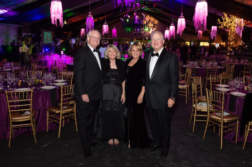 Houston SPCA ball chairs Brady & Zane Carruth, Ann & Leslie Doggett (Photo by Wilson Parish)