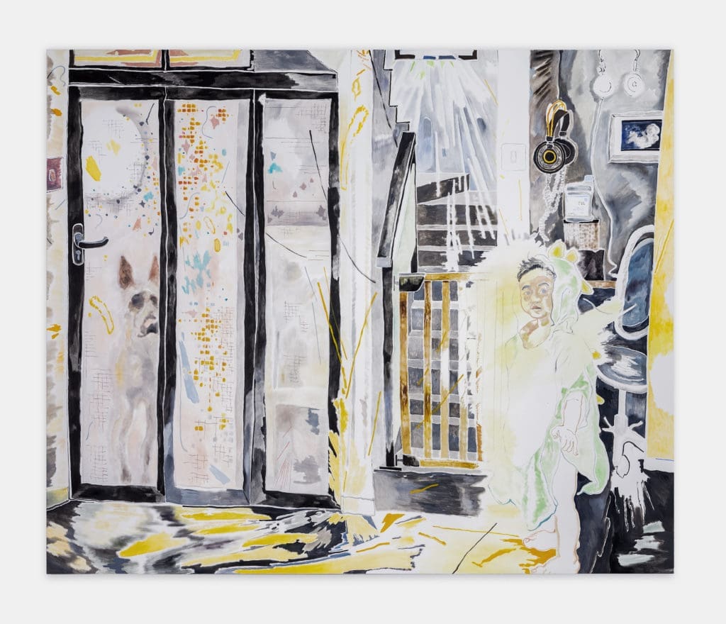 Chris Huen Sin Kan's "Doodood and Joel," 2020, at  Simon Lee Gallery 