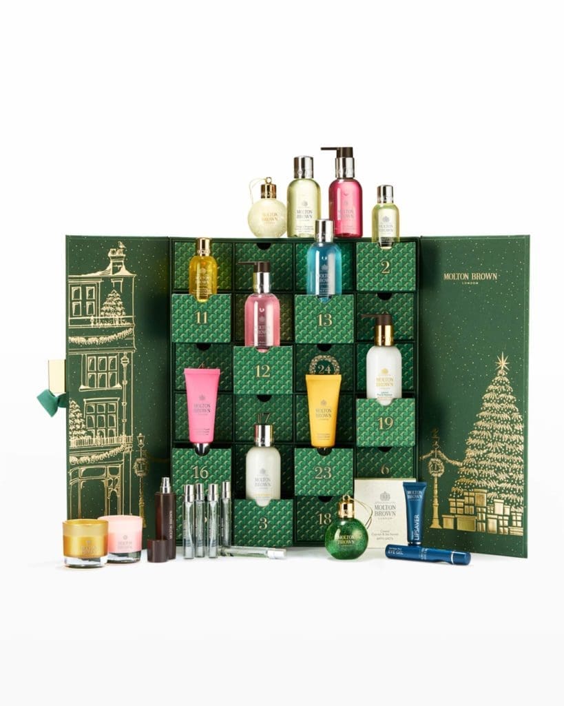  Molton Brown's fabulous fragrance set includes gels and creams to pamper you.