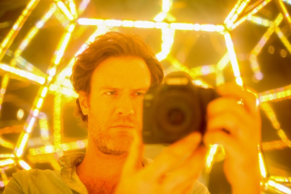 Chris Pierre Bachman inside "Chromatic Distraction"  (Photo by Chris Pierre Bachman)
