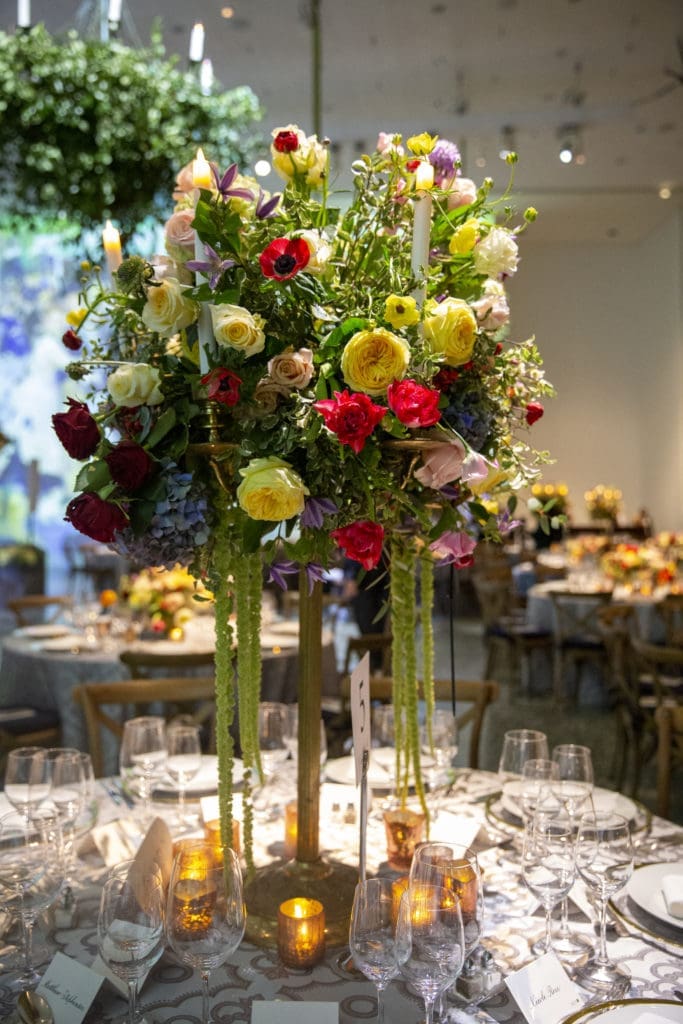 Soaring florals dress tables at the Museum of Fine Arts, Houston Grand Gala Ball. (Photo by Jenny Antill)