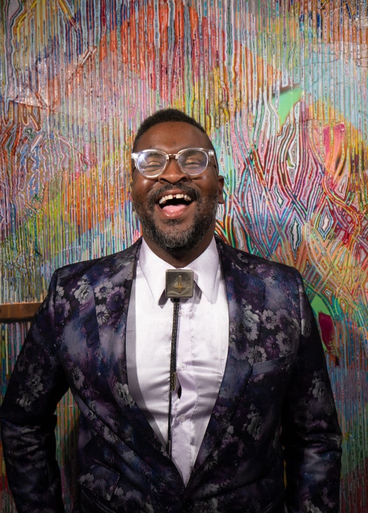 Guest at the Dallas Art Fair Preview, 2021. (Photo by Exploredinary)