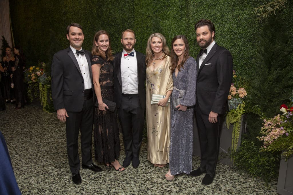 The next generation: Harrison & Lilly Cullen, George & Lesley O'Leary, Laura & Keefer Lehner at the Museum of Fine Arts, Houston Grand Gala Ball. (Photo by Jenny Antill)