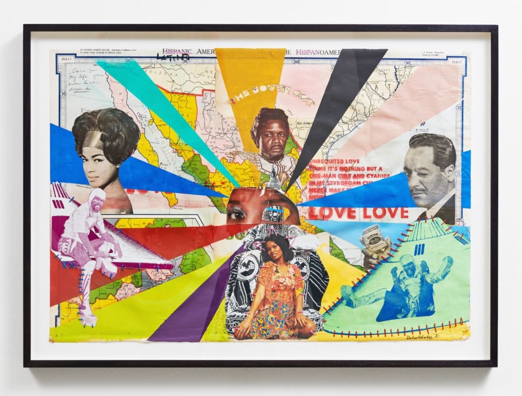A king of collage, Houston artist Robert Hodge's "Unrequited," 2021, Rothko Chapel Benefit Auction Lot 13