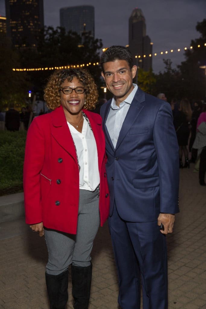 City Council member City Council Member Tarsha Jackson, Juan
Antonio at the Buffalo Bayou Partnership gala
 (Photo by Jenny Antill)