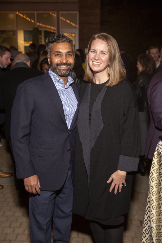 Vinod Pathrose and Jennifer Nelsen at the Buffalo Bayou Partnership gala (Photo by Jenny Antill)