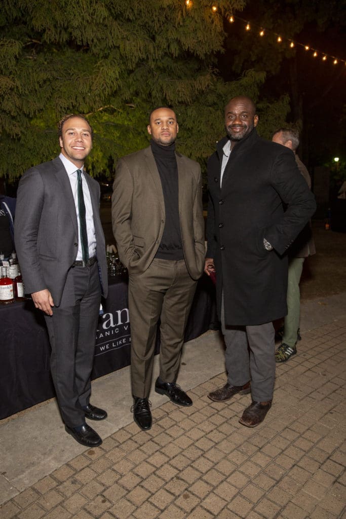 Garrett Auzenne, Jordan Smith, Jerry Davis at the Buffalo Bayou Partnership gala (Photo by Jenny Antill)