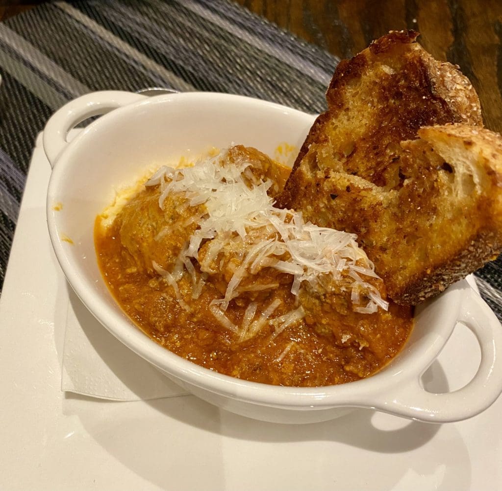 Small plates at Beckley 1115 include Spanish meatballs, foie gras mousse, lobster poutine, and more. (Photo by Megan Ziots)