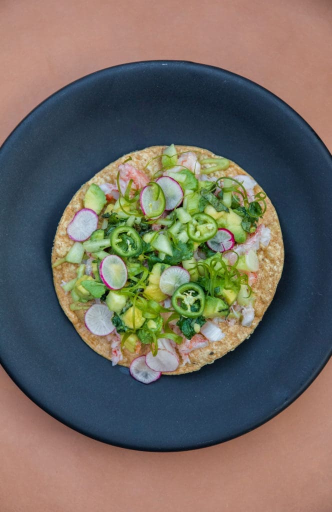 Tortillas at La Mina are made in-house with a nixtamalization process.