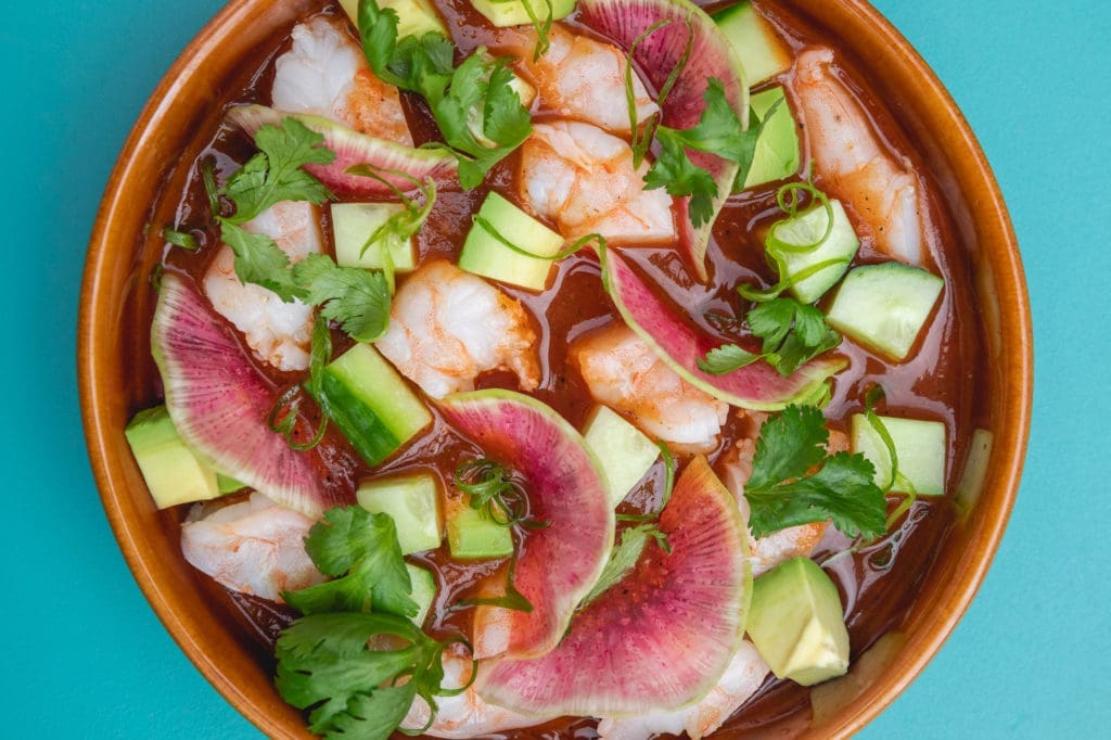 The Coctél de Camarones at La Mina is a must-try starter.