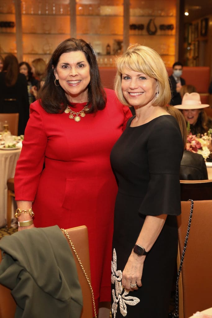 Lesha Elsenbrook, Kelley Lubanko  at the Best Dressed luncheon held at Tony's, benefiting March of Dimes and hosted by Children's Memorial Hermann Hospital. (Photo by Priscilla Dickson)