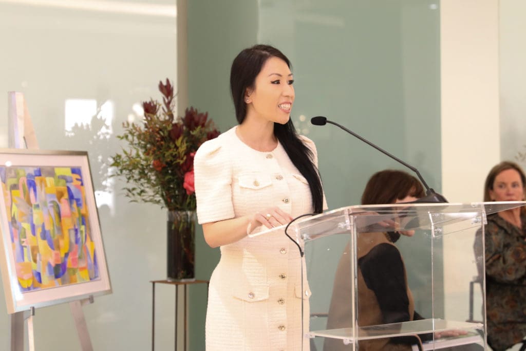 DCH vice president and director of marketing Mary Vu at the Decorative Center Houston Fall Market. (Photo by Priscilla Dickson)