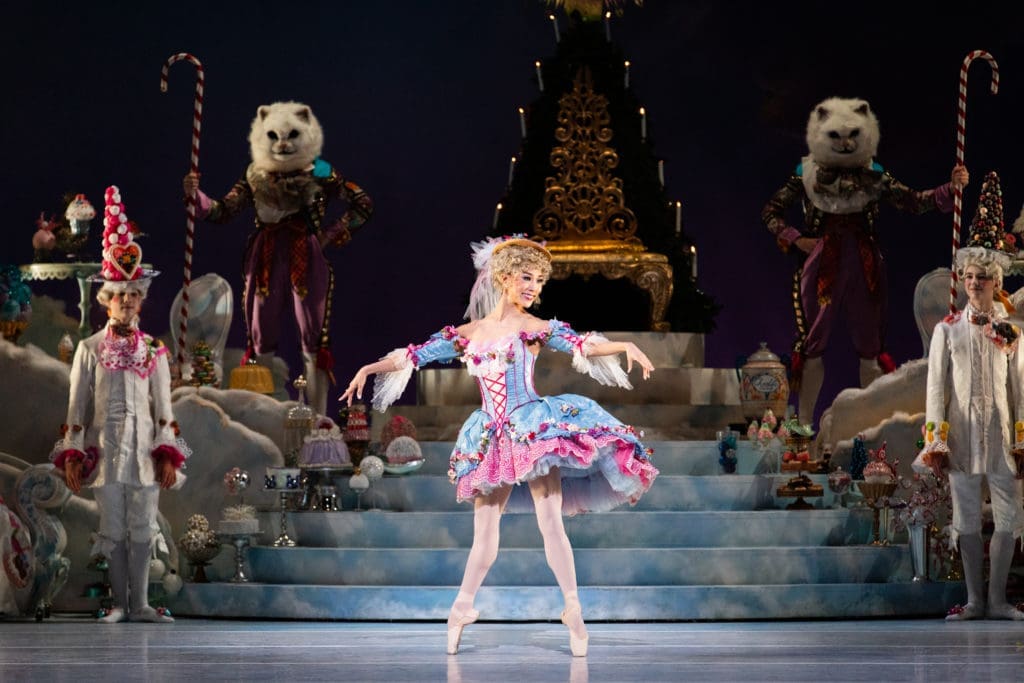 Houston Ballet Principal Soo Youn Cho in 2021 with artists of Houston Ballet in Stanton Welch’s The Nutcracker.
(Photo by Lawrence Elizabeth Knox, Courtesy of Houston Ballet)

