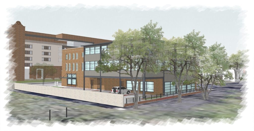 Old Gringo Boots' new space will have retail at street level, corporate on second, and a new restaurant on top.