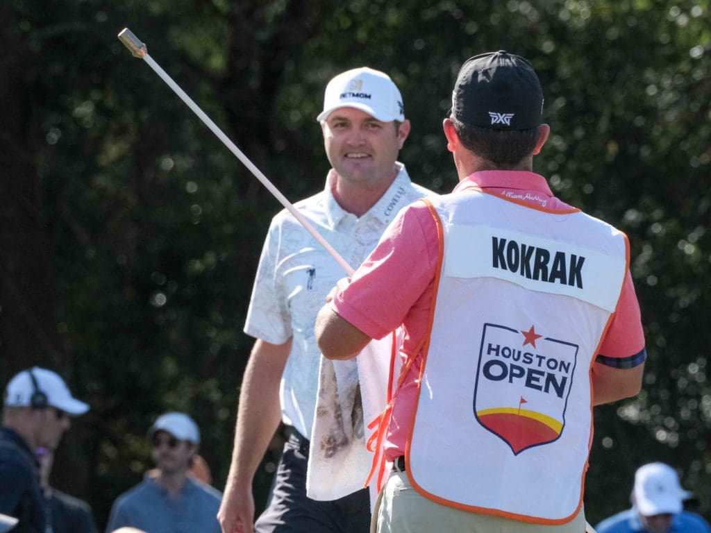 Jason Kokrak credited his caddie David Robinson with playing a huge role in his win. (Photo by F. Carter Smith)