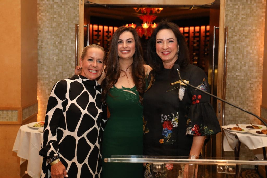 Rosemary 'Rosemoney' Schatzman and chairs Brigitte Kalai and Alicia Smith at the Best Dressed luncheon held at Tony's, benefiting March of Dimes, hosted by Children's Memorial Hermann Hospital. (Photo by Priscilla Dickson)