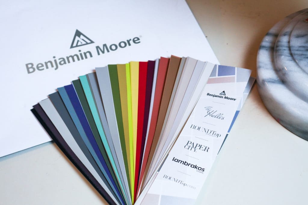 Benjamin Moore's The Colors of Round Top, selected by designer Mary Lambrakos, debuted at The Halles. (Photo by Chris Pierre Bachman )