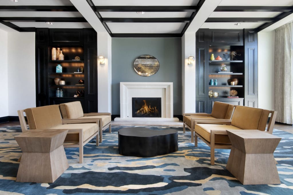 The Westin Dallas Stonebriar Golf Resort & Spa_Library Fireplace