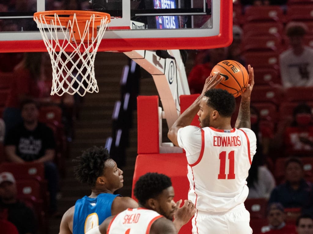 Kyler Edwards is a double double threat for the Cougars. (Photo by F. Carter Smith)