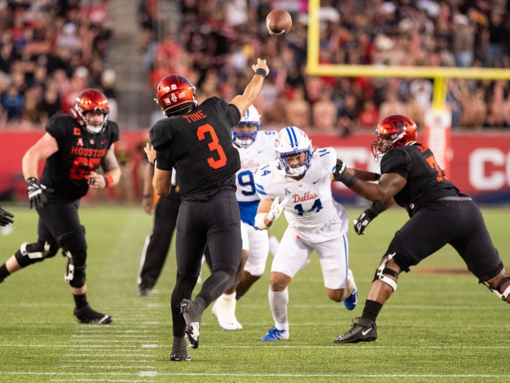 Clayton Tune has grown into the quarterback UH needs. (Photo by F. Carter Smith)