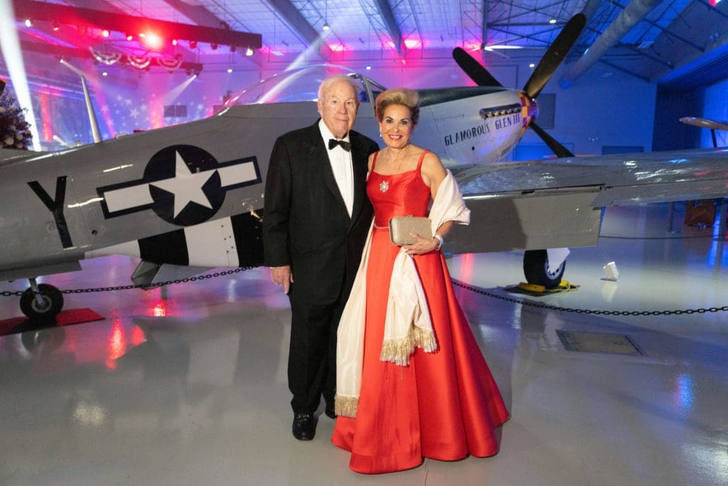 Mike & Florence Rutherford at the Lone Star Flight Museum Gala honoring Oscar Wyatt. (Photo by Daniel Ortiz)