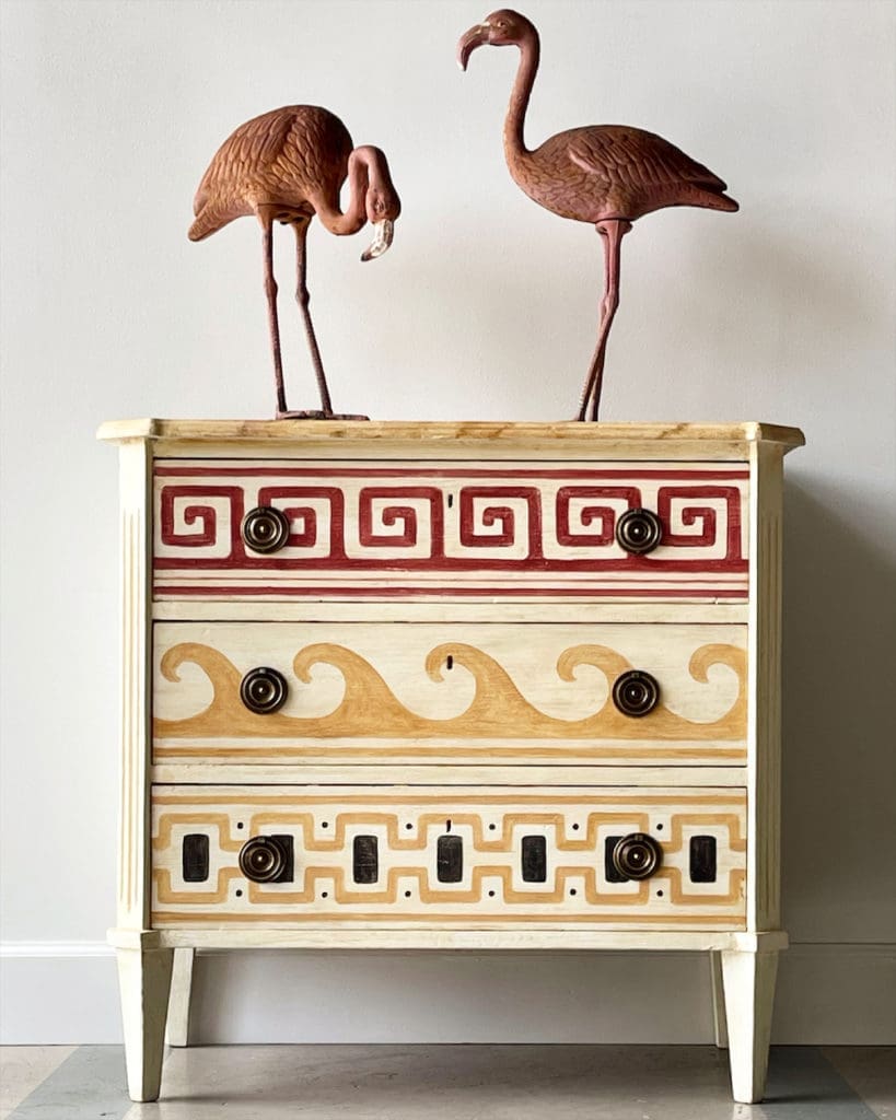 Gusto Made hand-painted chest. (Photo by Charles Peed/Casa Gusto)