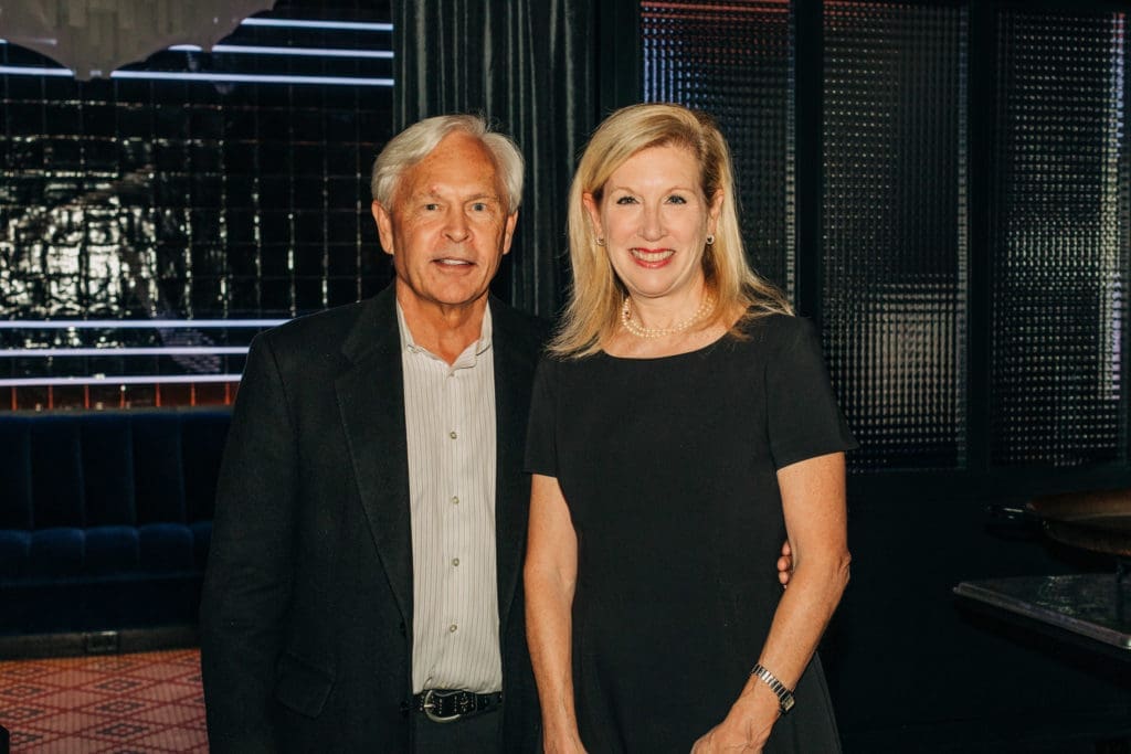 Steven Biegel, Betty Harbourt at the Nan and Company Properties holiday party at MAD (Photo by Bonner Roden)