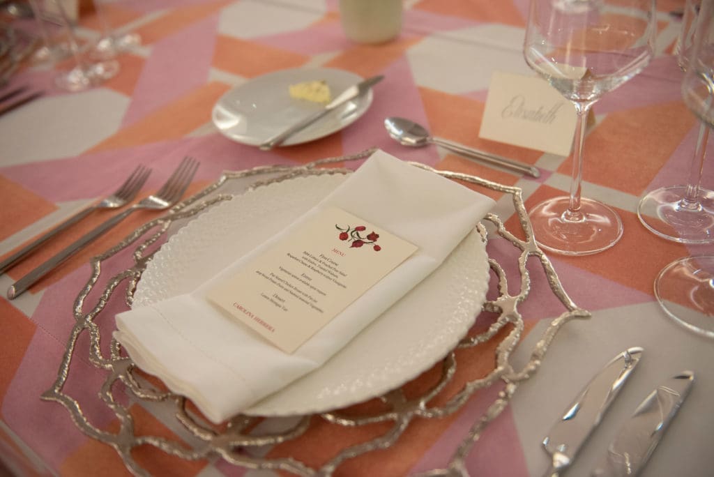 Personalized place settings were the perfect accent to the intimate gathering (Photo by Tamytha Cameron)