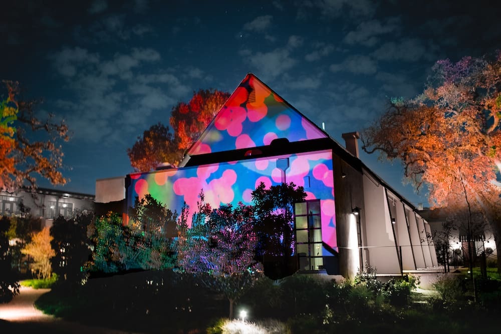 The Mansion Lighting Festival at Commodore Perry Estate. (Photo by Auberge Resorts Collection)