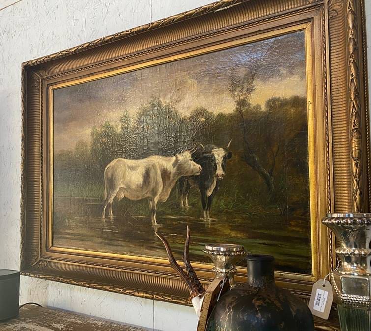Rottet loved this distinctive cow painting at the Compound. Now, she wants to track down the vendor. "Any help would be appreciated."