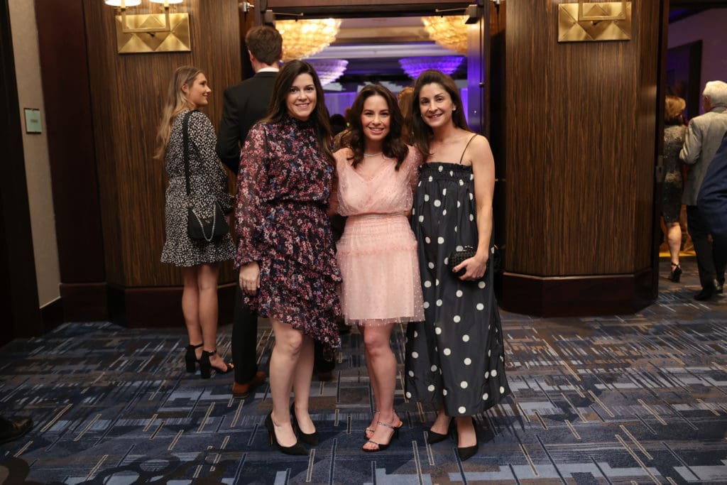 Lindsy Steinberg, Rori Feldman, Lindsay Brochstein at Jewish Family Service's annual celebration. (Photo by Johnny Than)