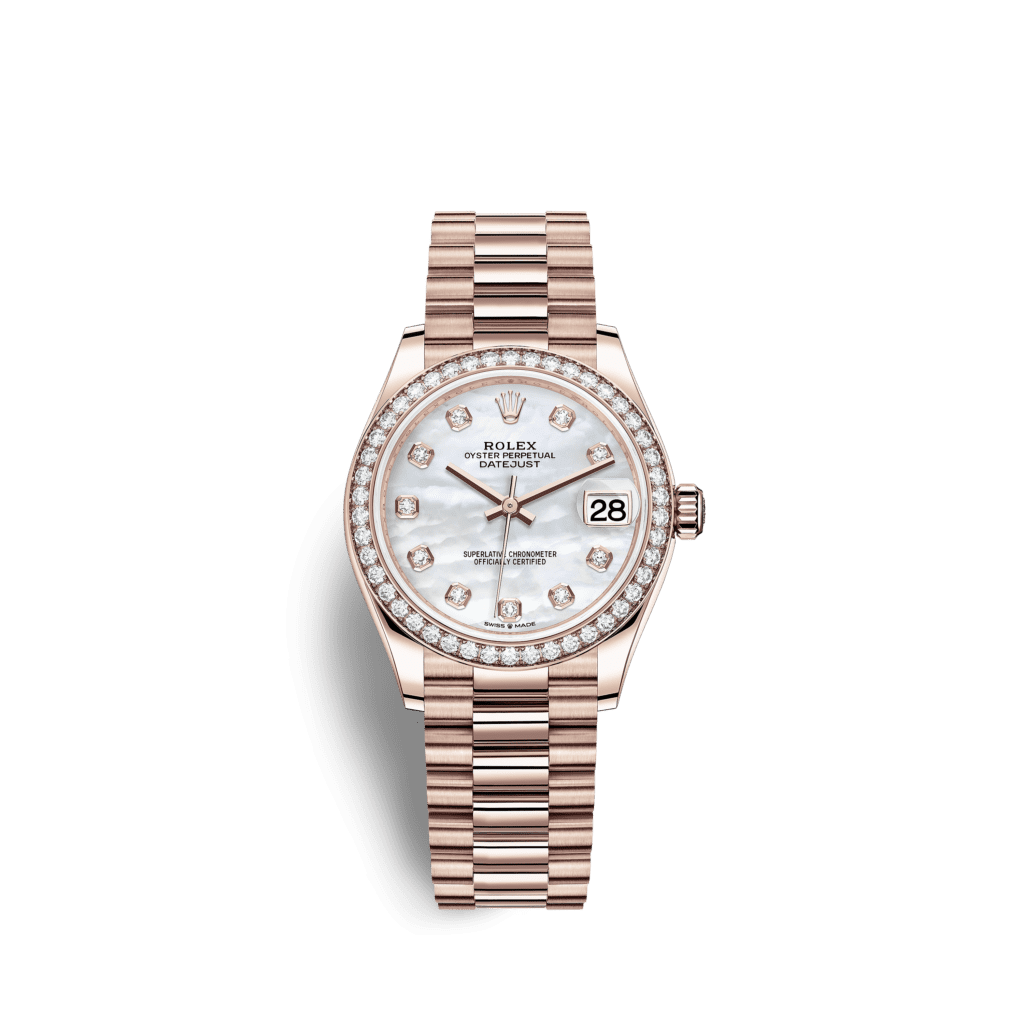 The Everose gold diamond framed Rolex watch is for that special someone who's been 'extra' nice this year.
