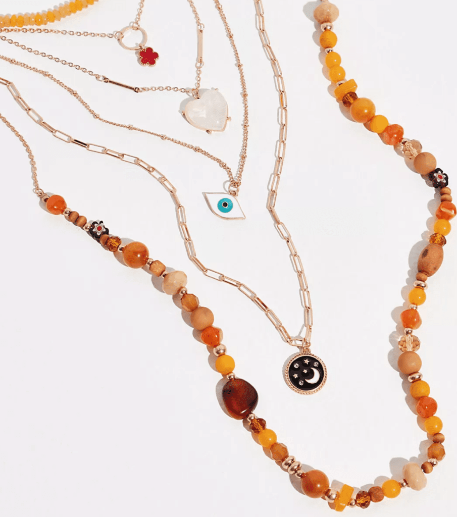 Leave the layered look to Free People with this luxe necklace.