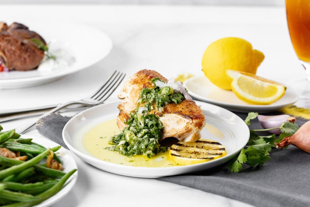 Select Chef Personal Chef Organic Roasted Chicken with Morrocan Charmula.