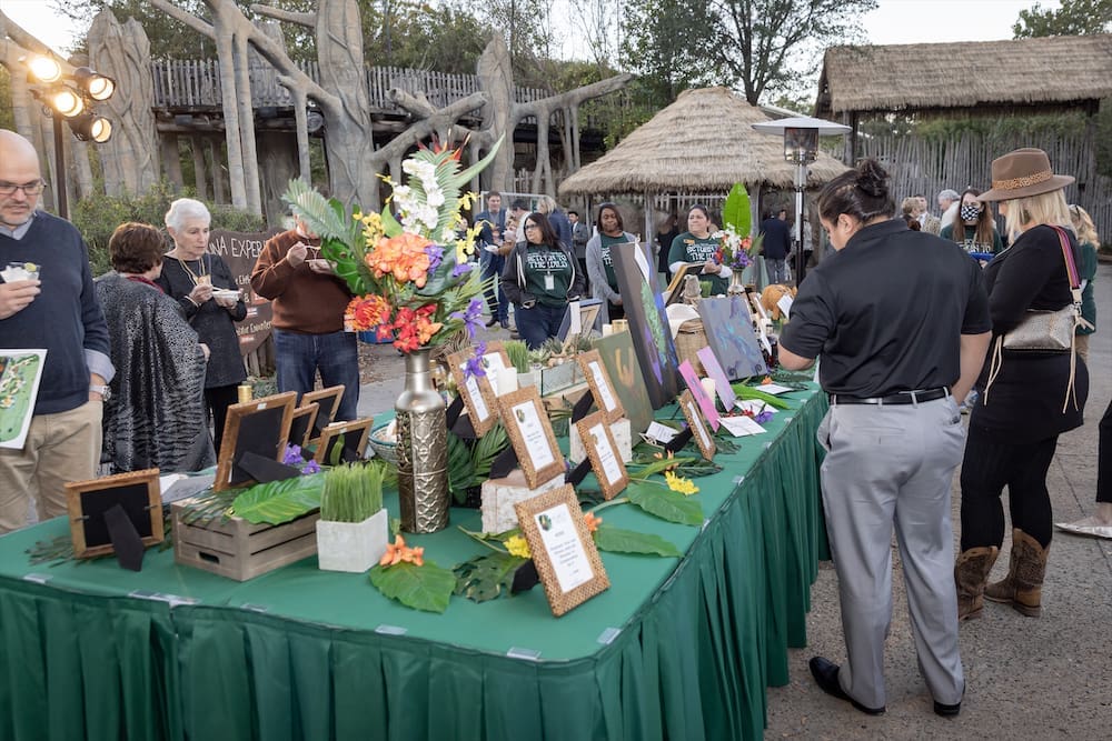 Silent auction items (Photo by Thomas Garza Photography)