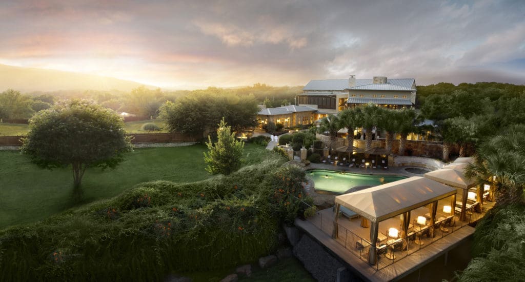 A view of the Lake Austin Spa Resort's expansive campus poised at the edge of Lake Austin.  (Photo by Photos by Lake Austin Spa Resort)