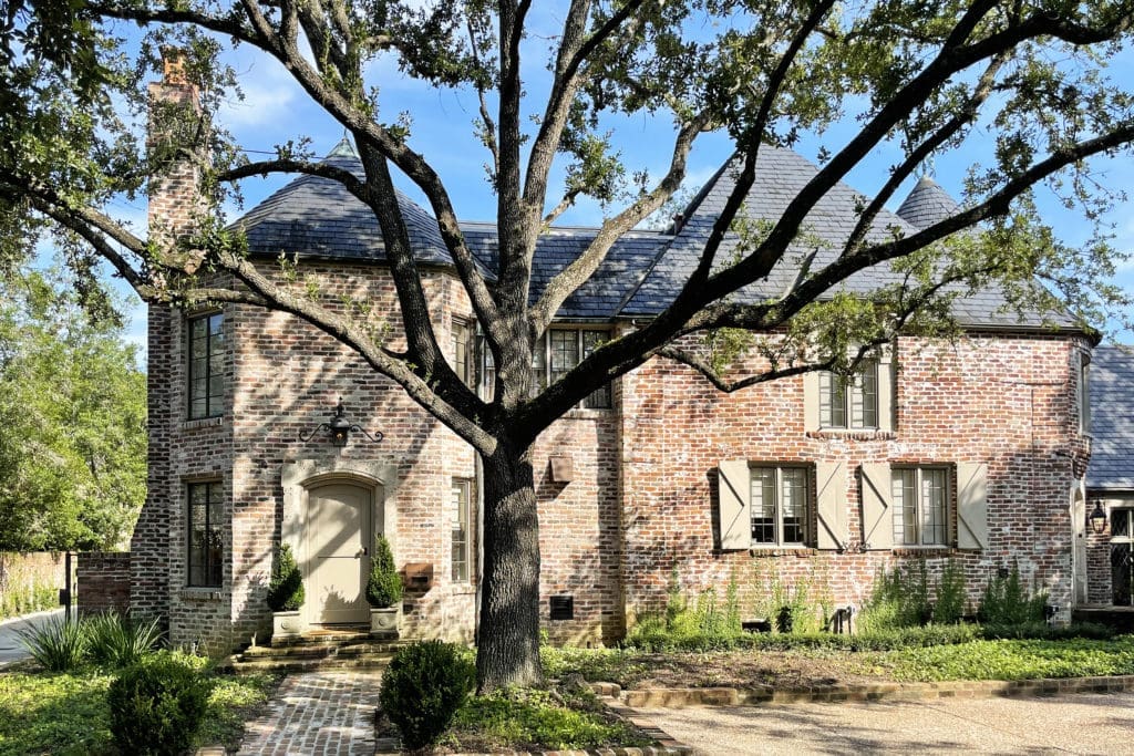 The R.M. Henderson House (1929) in River Oaks was built by Katherine Mott, Houston's first female contractor/developer. It was restored by Mary & John Steen, recipients of a Preservation Houston Good Brick Award. (Photo courtesy of Mary Steen)