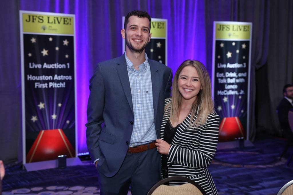 Zach Perlman & Jackie Riff at Jewish Family Service's annual celebration. (Photo by Johnny Than)