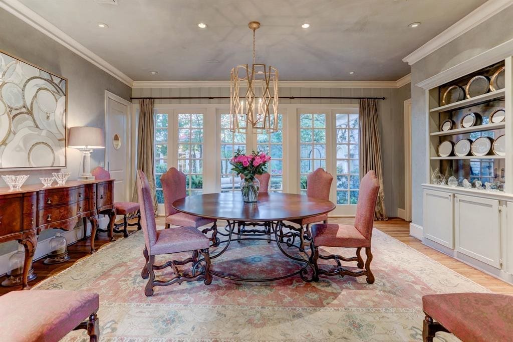 The formal dining room at 1821 Sharp Place (Photo by TK Images)