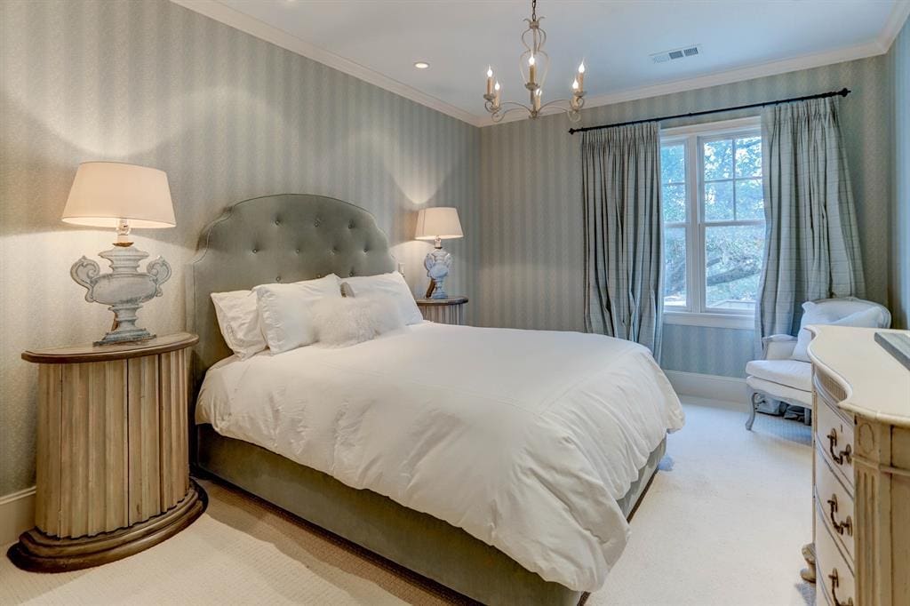 One of four secondary bedrooms in the home at 1821 Sharp Place in River Oaks. (Photo by TK Images)